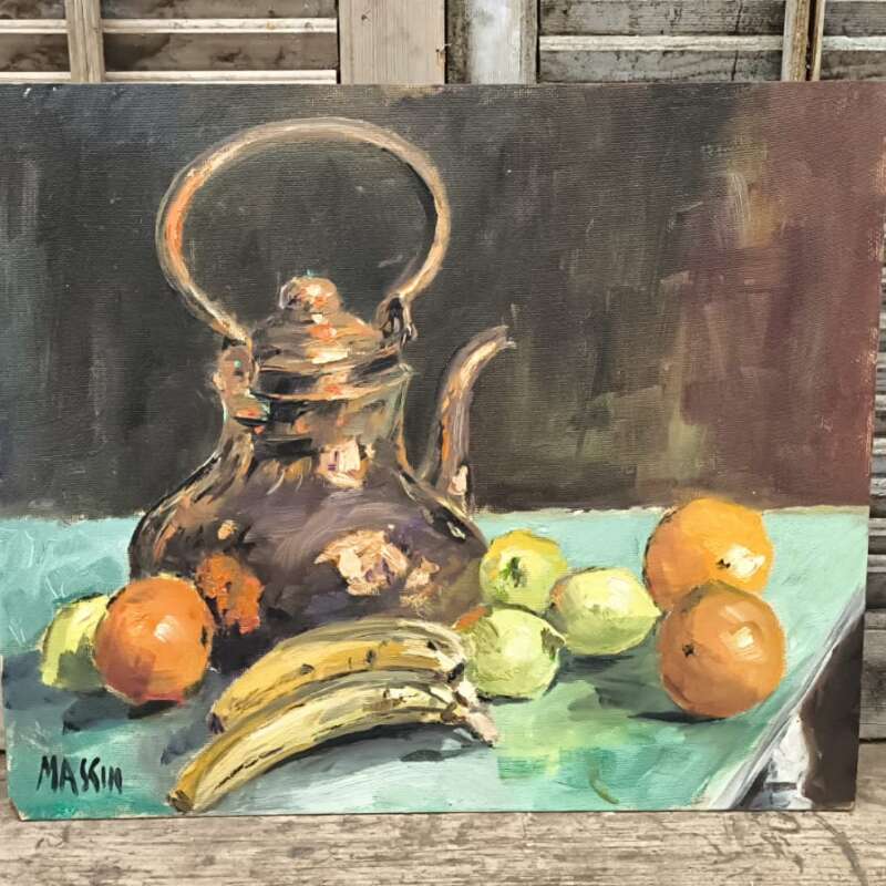 Schilderij olie op plaat (MASSIN)
