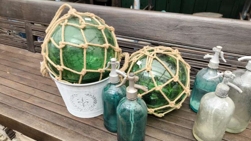 Oude Reuze drijfballen (glas) - Afbeelding 2