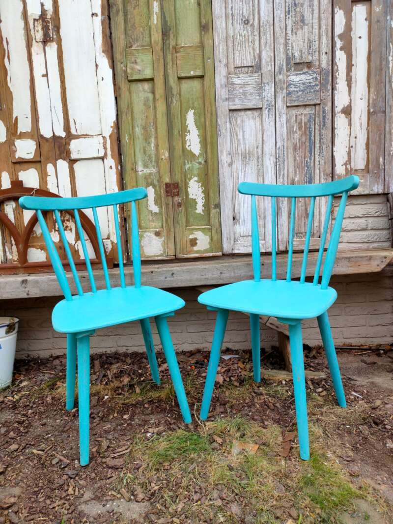 Vintage stoelen gepatineerd met Annie Sloan