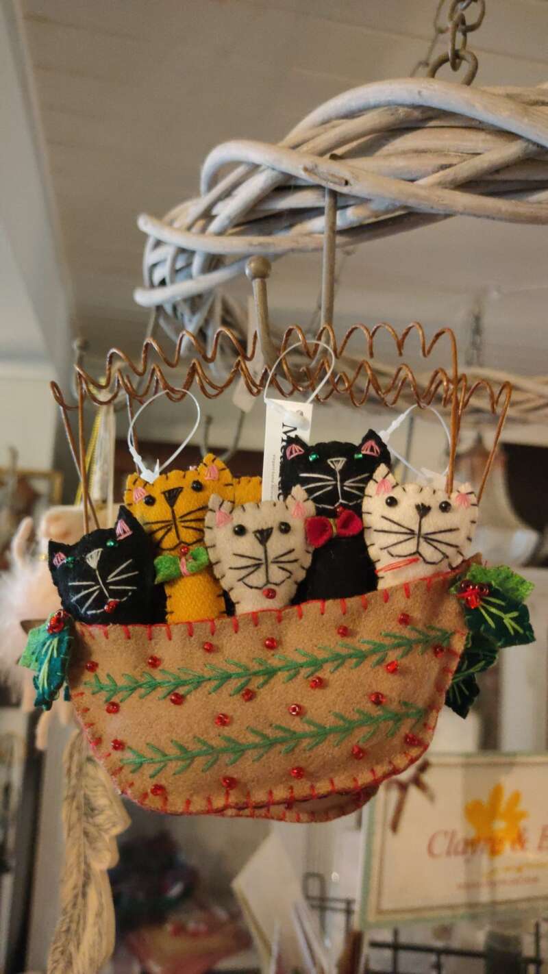 Kerstdeco kattenmand